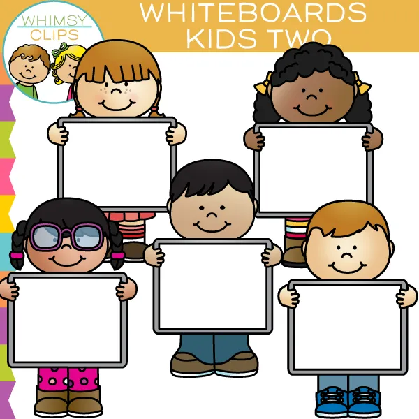 Whiteboard Kids Clip Art - Set Two