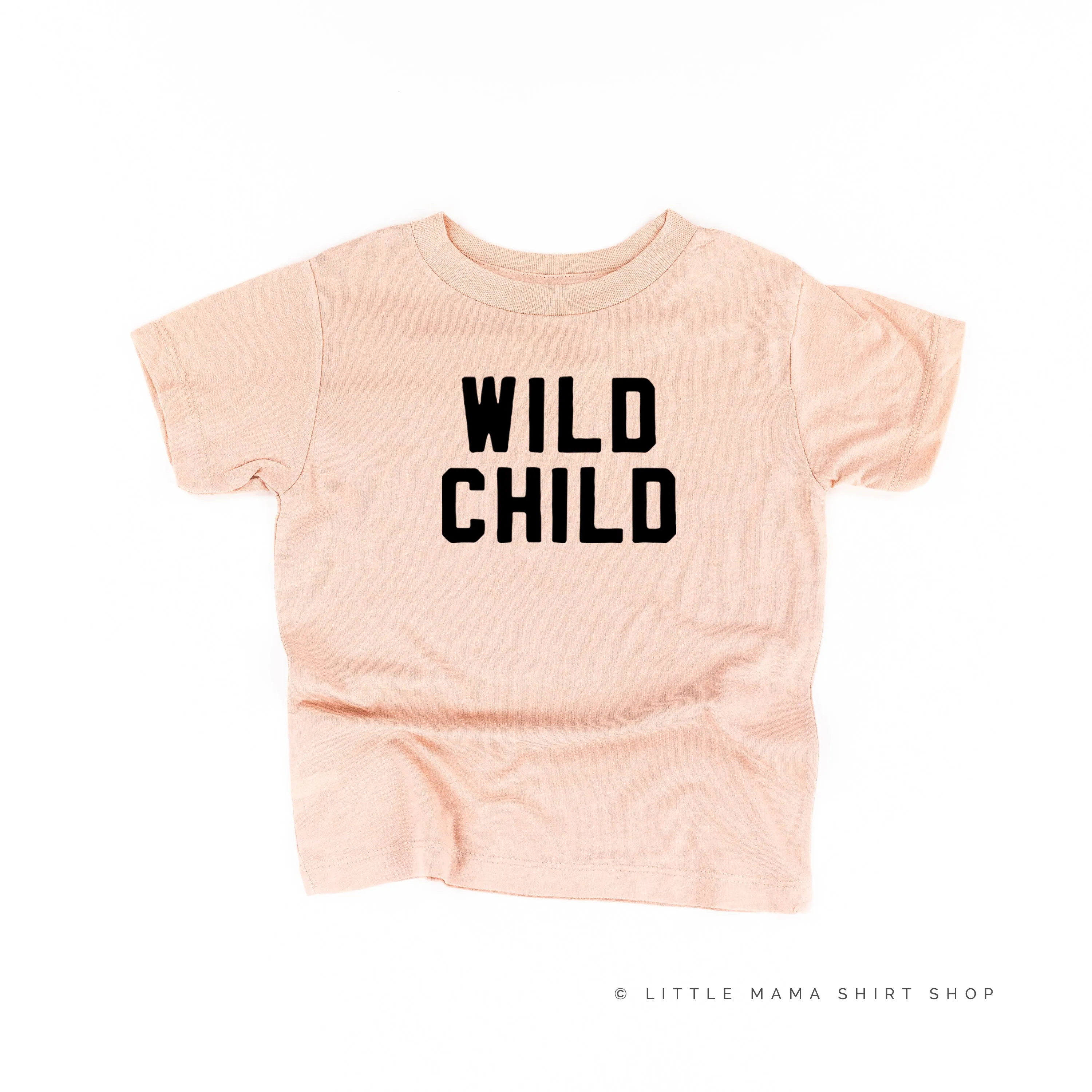 WILD CHILD - Block Font - Short Sleeve Child Shirt