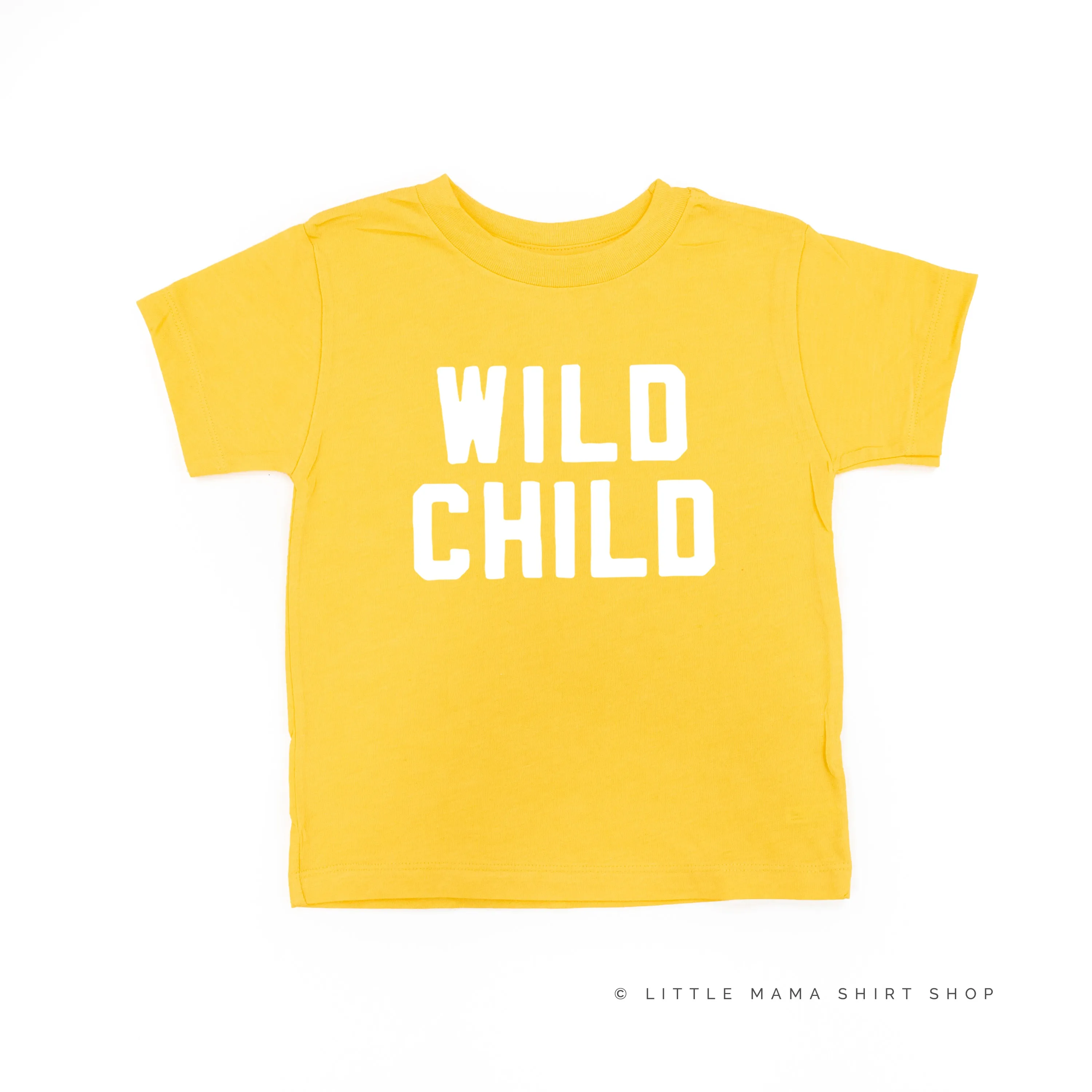 WILD CHILD - Block Font - Short Sleeve Child Shirt