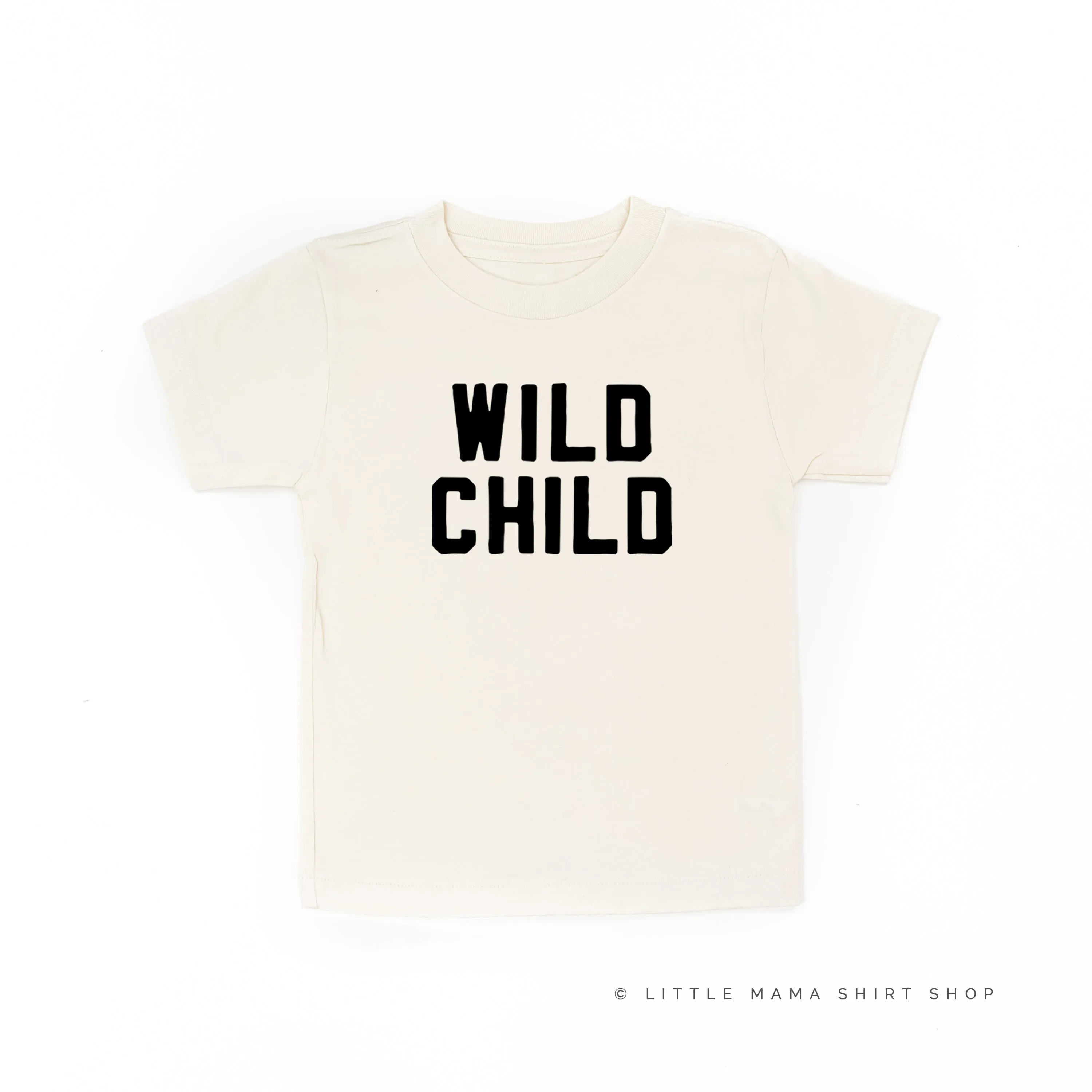 WILD CHILD - Block Font - Short Sleeve Child Shirt