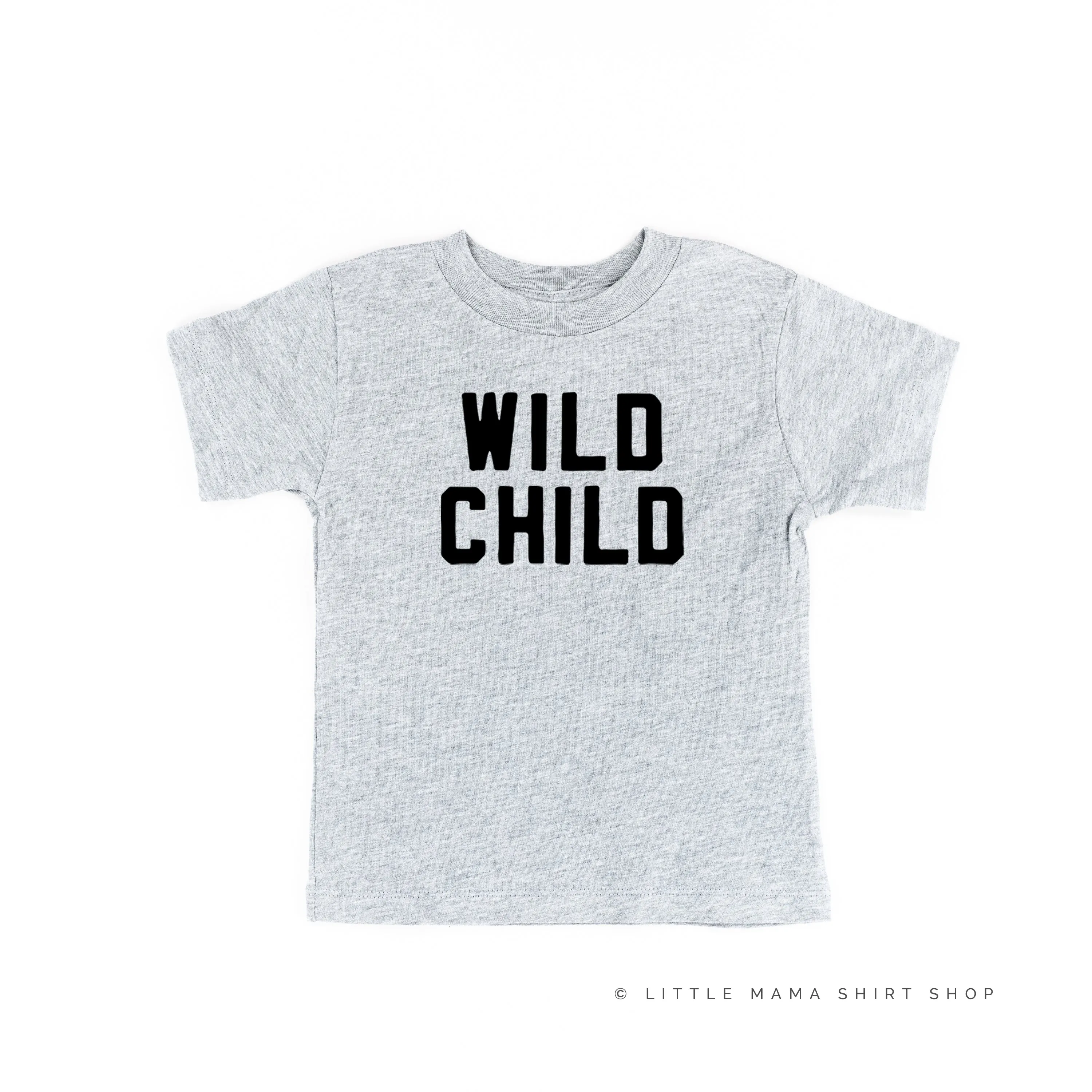 WILD CHILD - Block Font - Short Sleeve Child Shirt