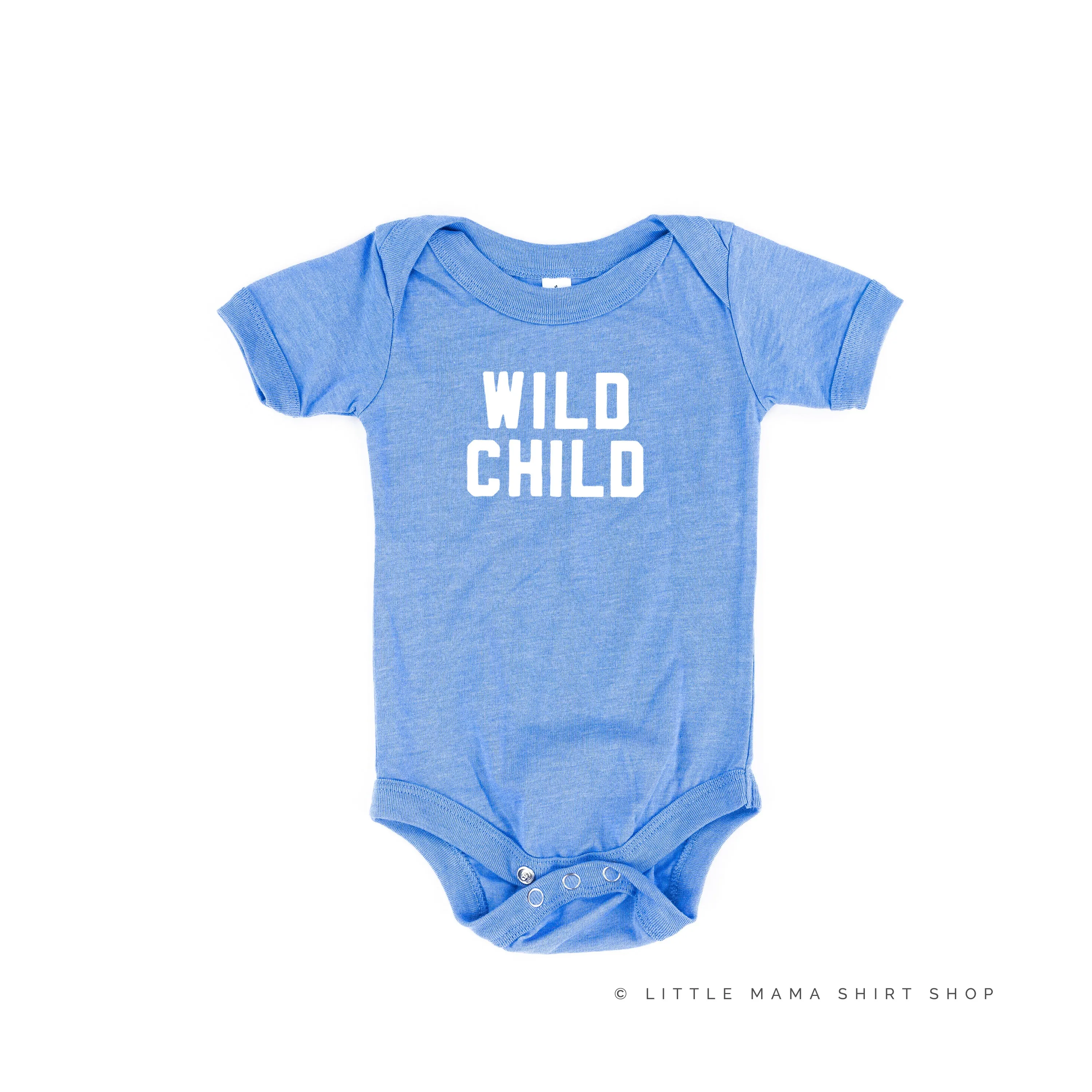 WILD CHILD - Block Font - Short Sleeve Child Shirt