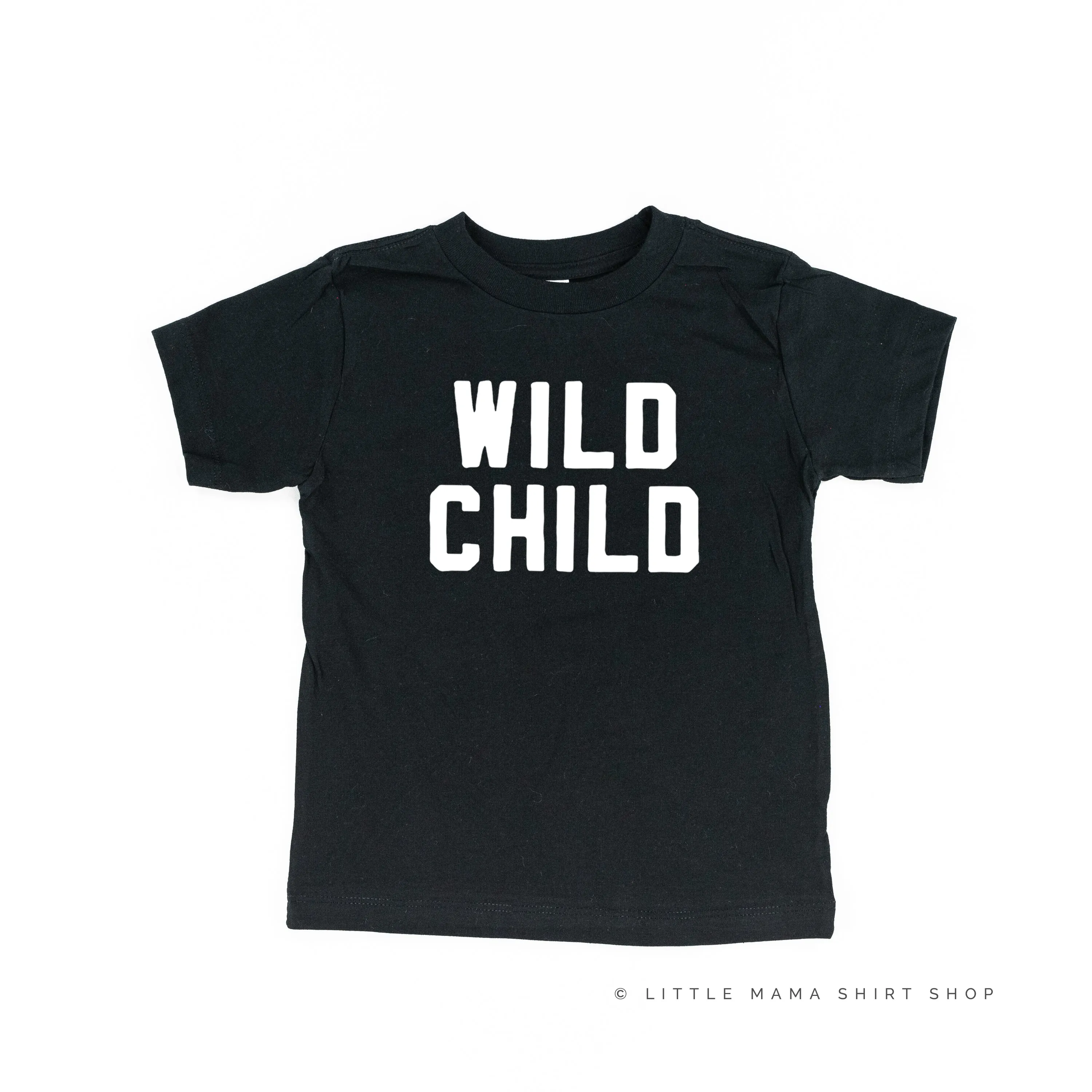 WILD CHILD - Block Font - Short Sleeve Child Shirt