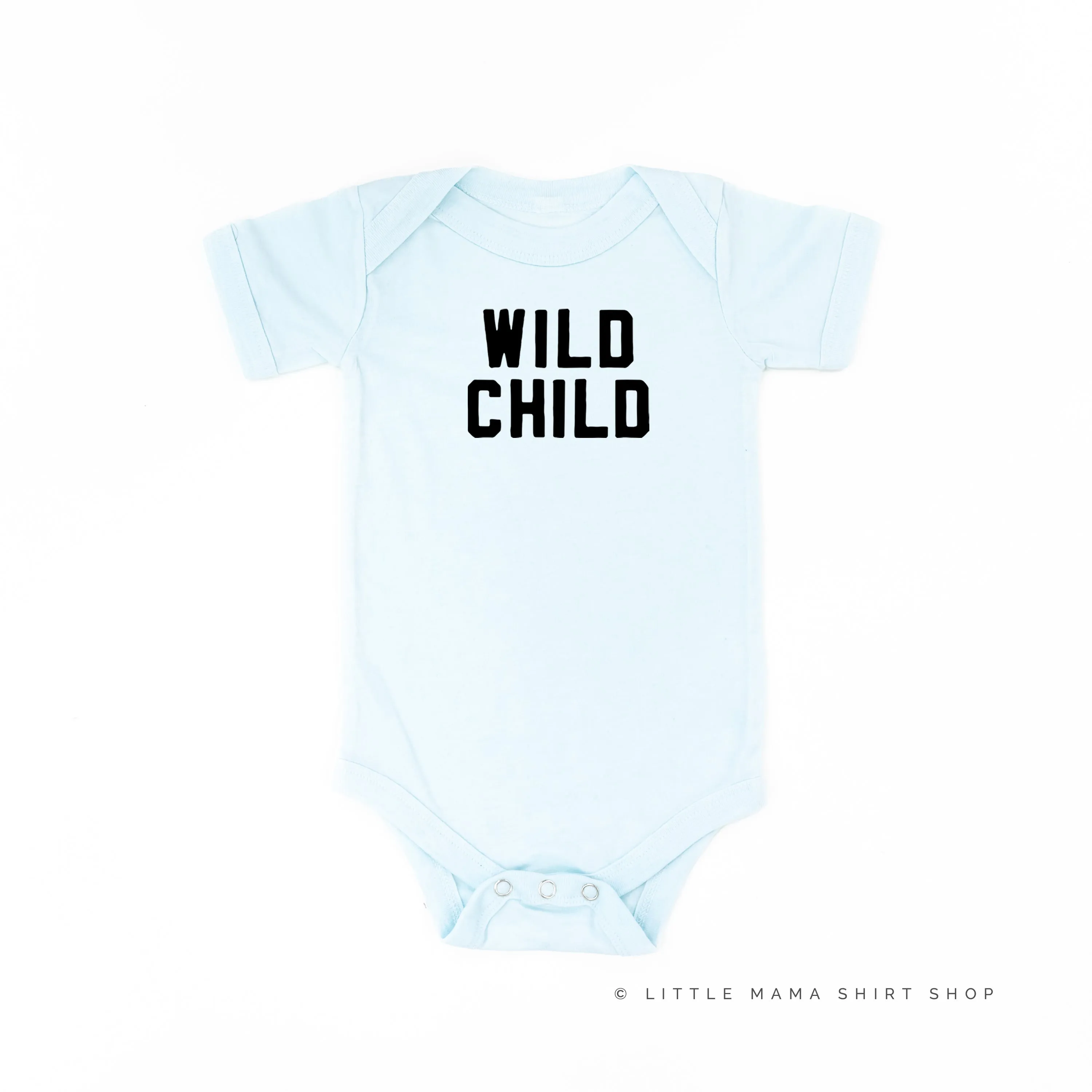 WILD CHILD - Block Font - Short Sleeve Child Shirt