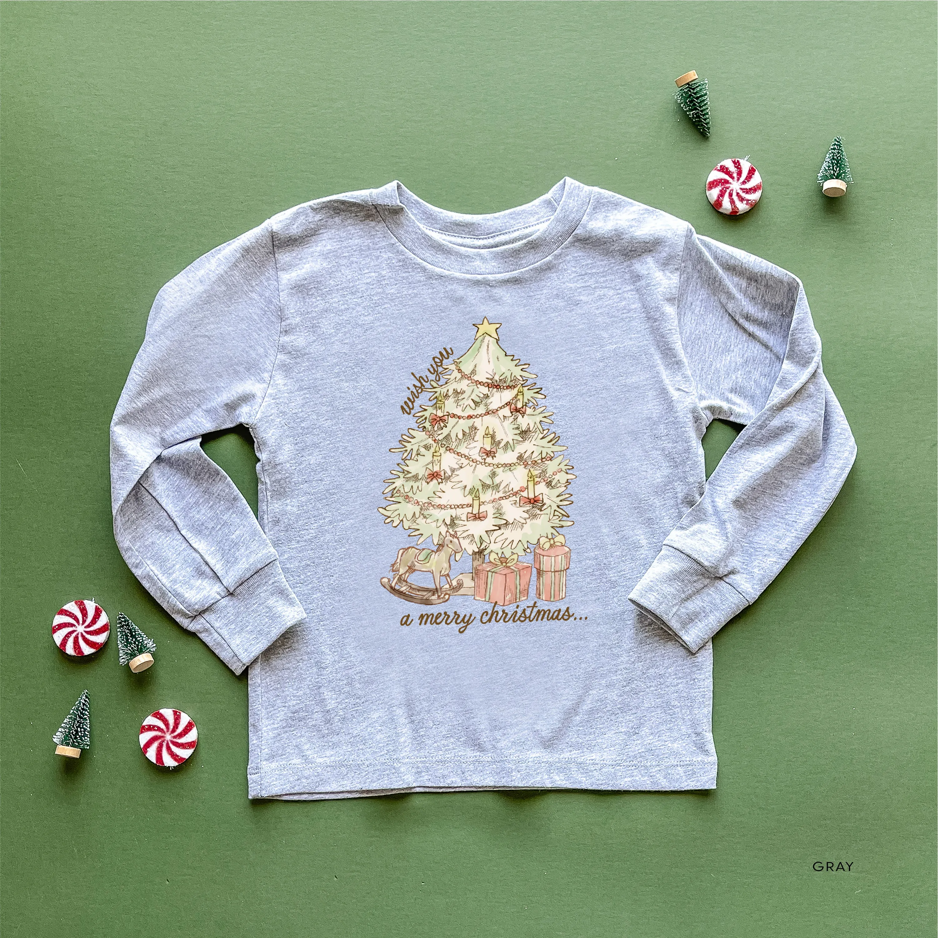 Wish You A Merry Christmas - Child LONG SLEEVE Tee