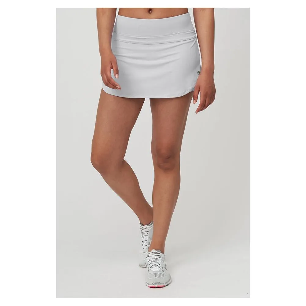 Women's Knit Pindot Pace Tennis Skort White