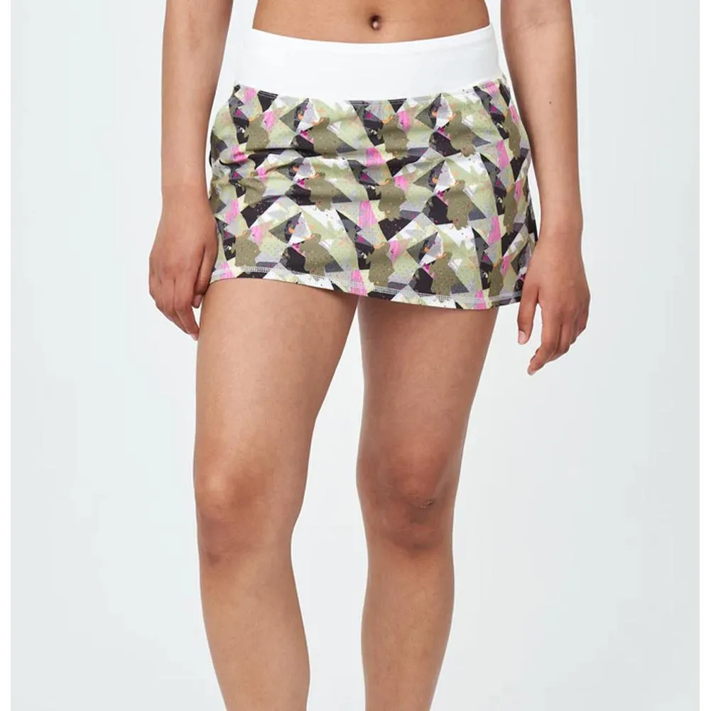 Women's Pindot Swing Tennis Skort Geo and White