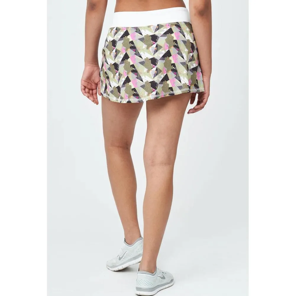 Women's Pindot Swing Tennis Skort Geo and White