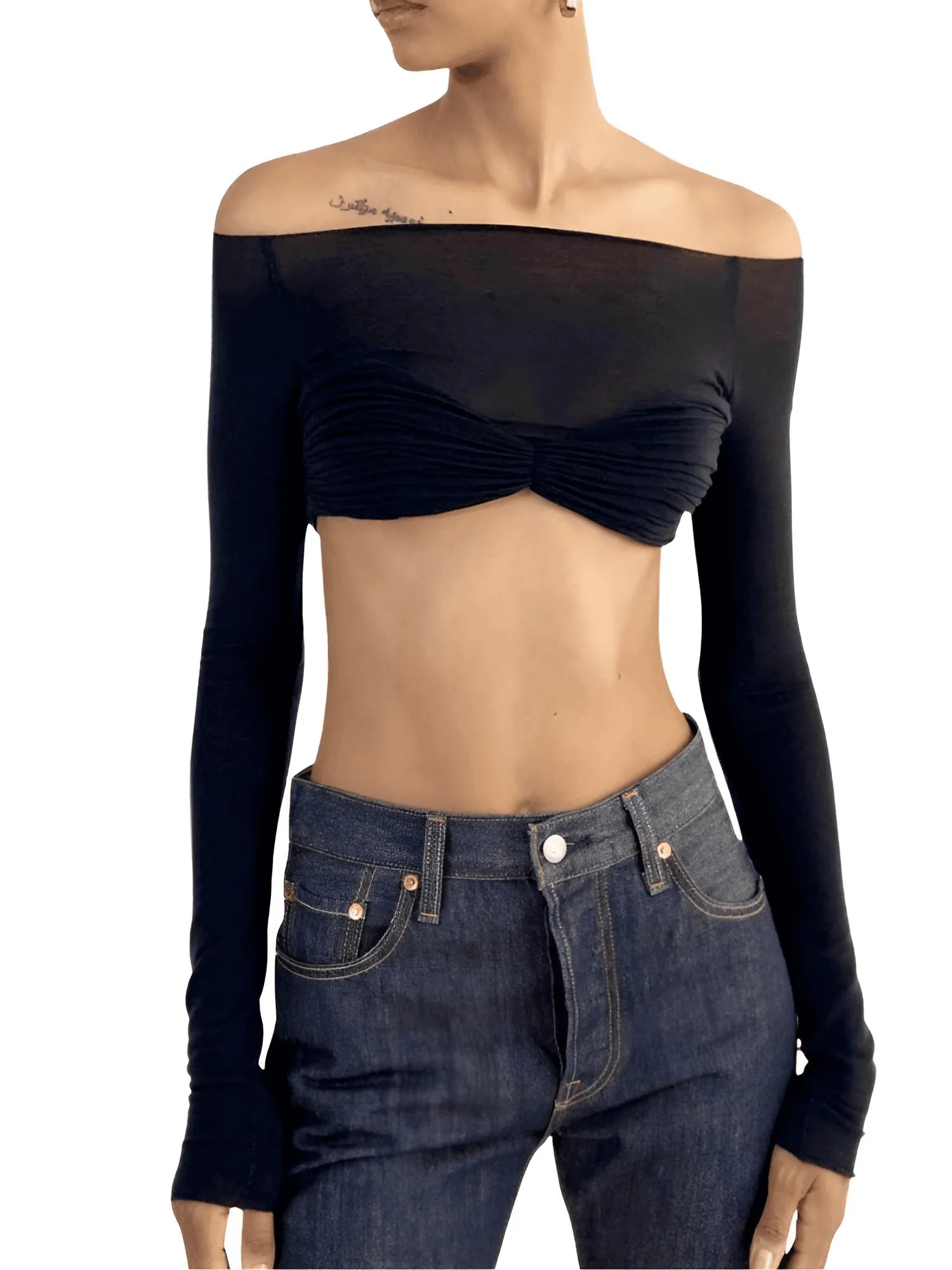 Women's See Through Mesh Crop Top - In 7 Colors!