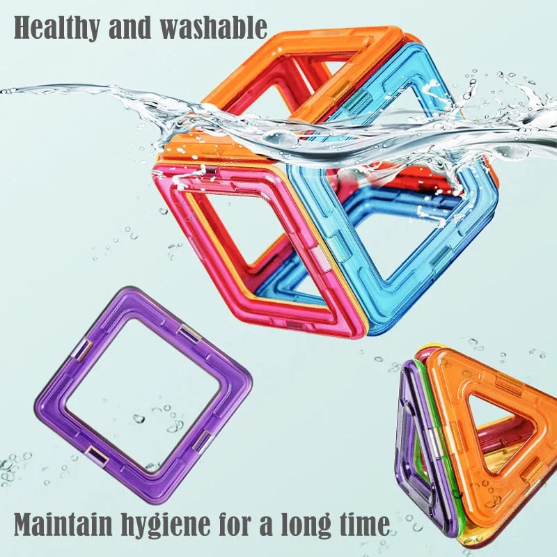 ZKZC 21-142pcs Big Size Magnetic Designer Magnet Building Blocks Construction Set Magnetic Bircks DIY Toys For Children Gifts